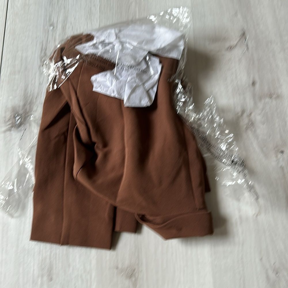 LULUS Officially Fashionable Brown Open Front Blazer‎ Sz S NWT in packaging - Picture 5 of 7